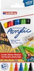 Acrylmarker edding e-5100 M basis assorti 5 Stuk