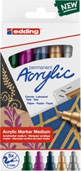 Acrylmarker edding e-5100 M metallic assorti 5 Stuk