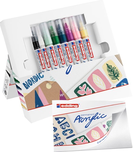 Acrylmarker edding starterskit klein Scandinavisch 1 Set-3