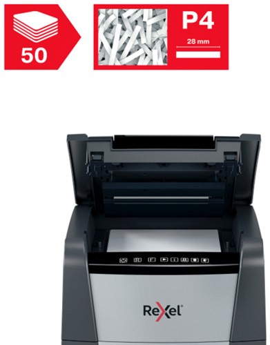 Papiervernietiger Rexel Optimum Auto 50X 4x28mm 1 Stuk-2