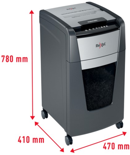 Papiervernietiger Rexel Optimum Auto 225M 2x15mm 1 Stuk-1