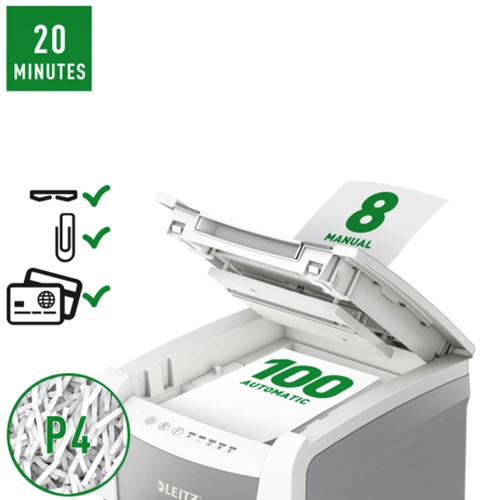 Papiervernietiger Leitz IQ Small Office 100 4x28mm 1 Stuk-2