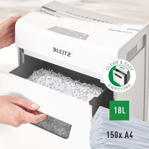 Papiervernietiger Leitz IQ Protect Premium 10x 1 Stuk-3