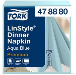Dinerservet Tork Linstyle Premium 50 vel aquablauw 50 Vel