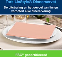 Dinerservet Tork Linstyle Premium 50 vel koraal 50 Vel-2