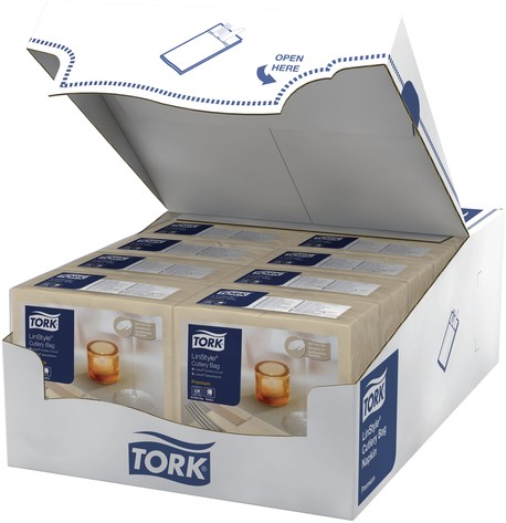 Pochette Tork Linstyle Premium 1laags crème 50 Stuk-1