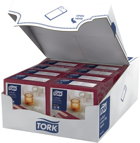 Pochette Tork Linstyle Premium 1laags bordeauxrood 50 Stuk-1