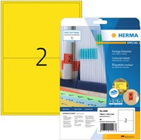 Etiket HERMA 4496 199.6x143.5mm 40stuks geel 20 Vel