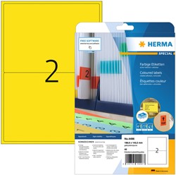 Etiket HERMA 4496 199.6x143.5mm geel 40st 20 Vel