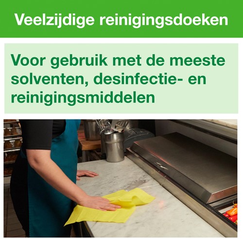 Reinigingsdoek Tork W8 Premium 1laags geel 40 Stuk-2