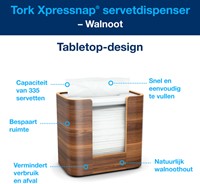 Servetdispenser Tork N4 Signature line walnoot 1 Stuk-2