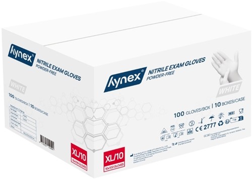 Handschoen Hynex nitril XL wit 3.5g 100 stuks 100 Stuk-3