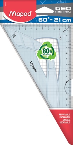 Tekendriehoek Maped 21cm 60 graden 1 Stuk
