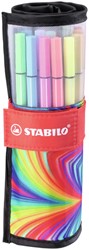 Viltstift STABILO Pen 68/25 Arty roletui M 25st 25 Stuk