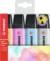 Markeerstift STABILO BOSS 70/4 pastel incl gs ass 4 Stuk