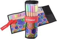 Fineliner STABILO point 88/25 etui zw F assorti 25 Stuk-2