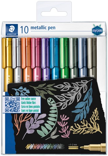 Gelpen Staedtler metallic etui à 10 kleuren 10 Stuk