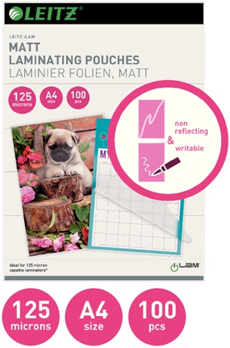 Lamineerhoes Leitz iLAM A4 2x125micron EVA Mat 100 Stuk-3