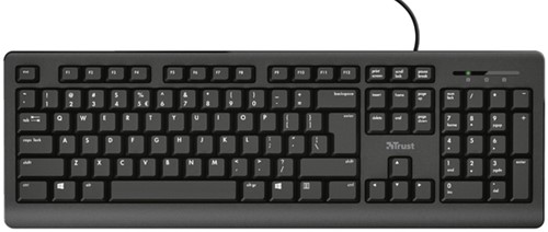Toetsenbord Trust Primo QWERTY zwart 1 Stuk