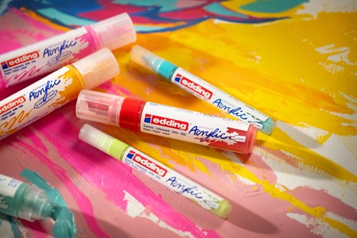 Acrylmarker edding e-5300  F elegant neon roze 1 Stuk-2