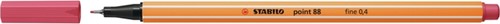 Fineliner STABILO point 88/49 F aardbeienrood 1 Stuk