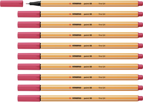 Fineliner STABILO point 88/49 F aardbeienrood 1 Stuk-3