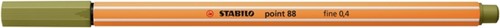 Fineliner STABILO point 88/37 F moddergroen 1 Stuk-2