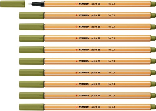 Fineliner STABILO point 88/37 F moddergroen 1 Stuk-3