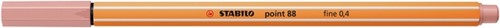 Fineliner STABILO point 88/28 F donkerblush 1 Stuk-2
