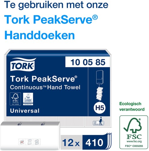 Handdoekdispenser Tork H5 Elevation klein wit 1 Stuk-2