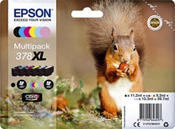 Inktcartridge Epson 378XL T3798 6 kleuren 6 Stuk