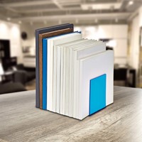 Boekensteun MAUL 10x10x13cm acryl neon blauw 2 Stuk-3