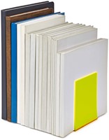 Boekensteun MAUL 10x10x13cm acryl neon geel 2 Stuk-2