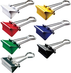 Papierklem MAUL 215 19mm cap 7mm ass 12 Stuk