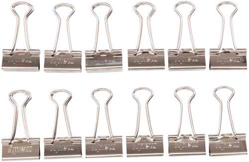Papierklem MAUL 215 foldback 19mm cap 7mm zi 12 Stuk-2