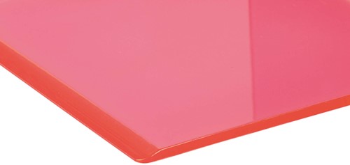 Boekensteun MAUL 10x10x13cm acryl neon rood 2 Stuk-1