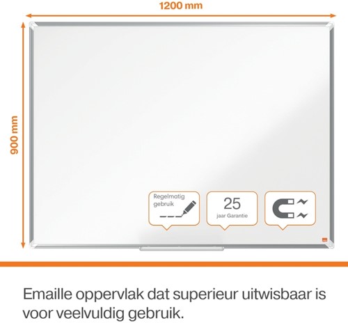 Whiteboard Nobo Premium Plus 90x120cm emaille 1 Stuk-5
