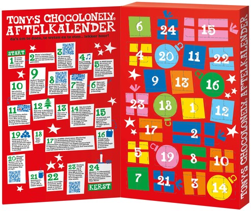 Chocolade Tony's Chocolonely Kerst Tiny calendar 255 Gram-2