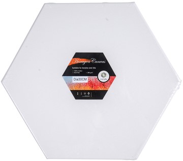Canvas Conda Hexagon 30 cm gebleekt katoen 1 Stuk