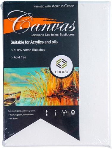 Canvas Conda 13x18cm gebleekt katoen 1 Stuk