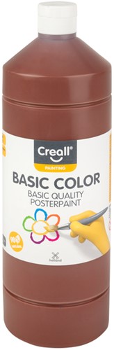 Plakkaatverf Creall basic donkerbruin 1000ml 1 Fles