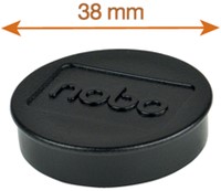 Magneet Nobo 38mm zwart 10 stuks 10 Stuk-1