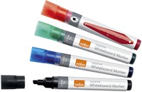 Whiteboardmarker Nobo Liquid schuin ass 4mm 4 Stuk