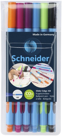 Balpen Schneider Slider Edge XB 6st ass 6 Stuk