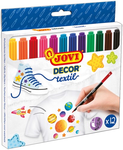 Textielstift  Jovi assorti 12 Stuk-2