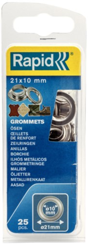 Zeilringen Rapid  Ø21x10mm 25 Stuk