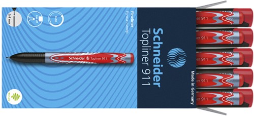 Fineliner Schneider Topliner 911 0.4mm rood 1 Stuk-2