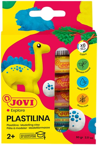 Boetseerklei Jovi 15gr standaard kleuren 6 Stuk