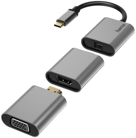 Adapter Hama Video 6-in-1 aluminium 1 Stuk