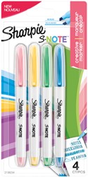Markeerstift Sharpie S-note 4st assorti 4 Stuk